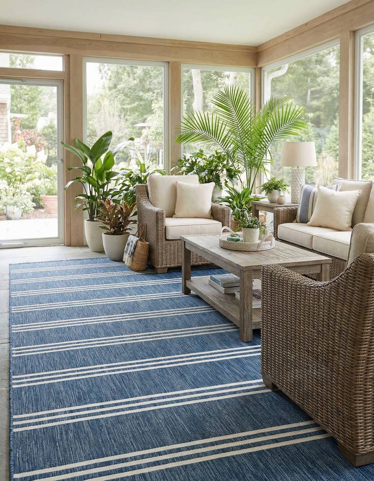 Detail image of  9' x 12'  Washable Jill Zarin Anguilla Indoor / Outdoor Rug