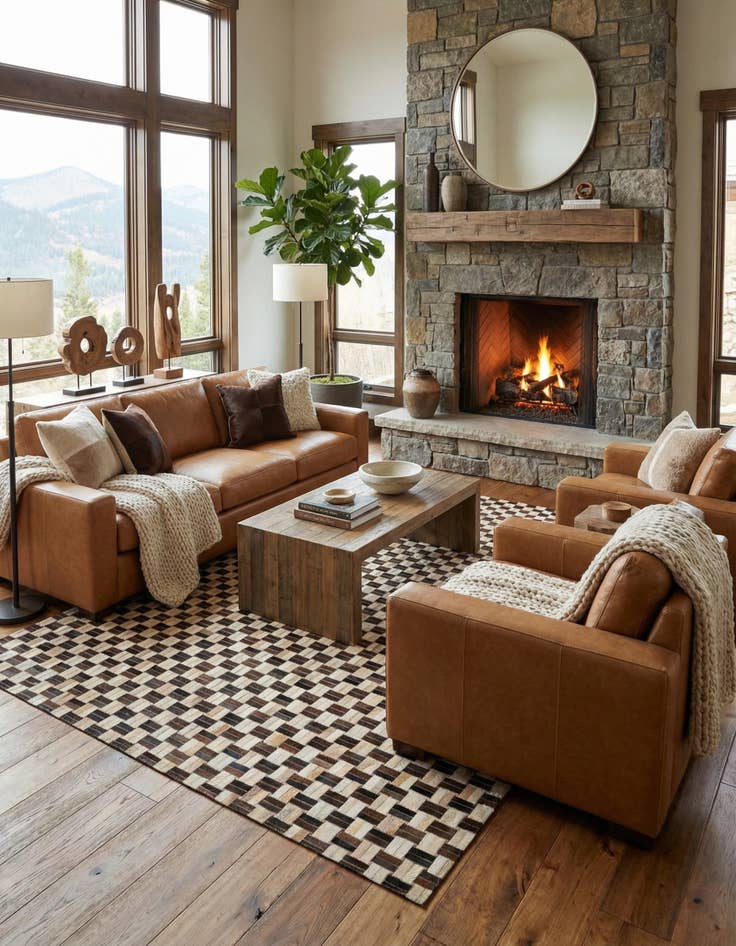 Detail image of  7' 7 x 9' 10 Cowhide - Patchwork Rug