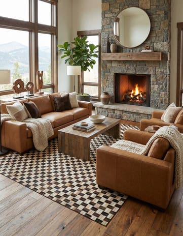 7' 7 x 9' 10 Cowhide - Patchwork Rug