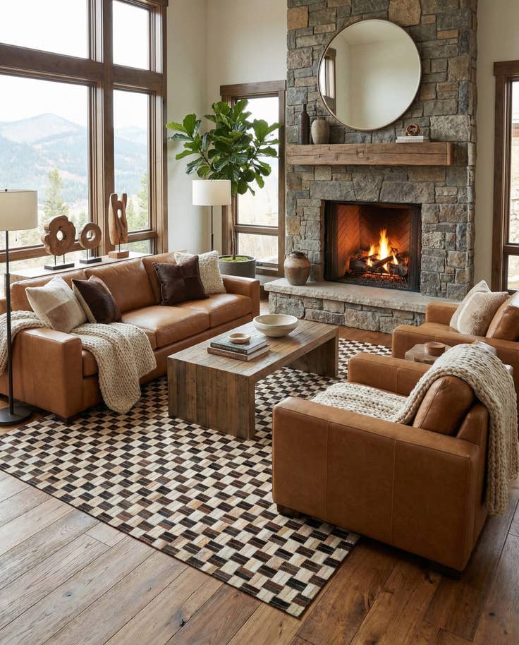 Detail image of 7' 7 x 9' 10 Cowhide - Patchwork Rug