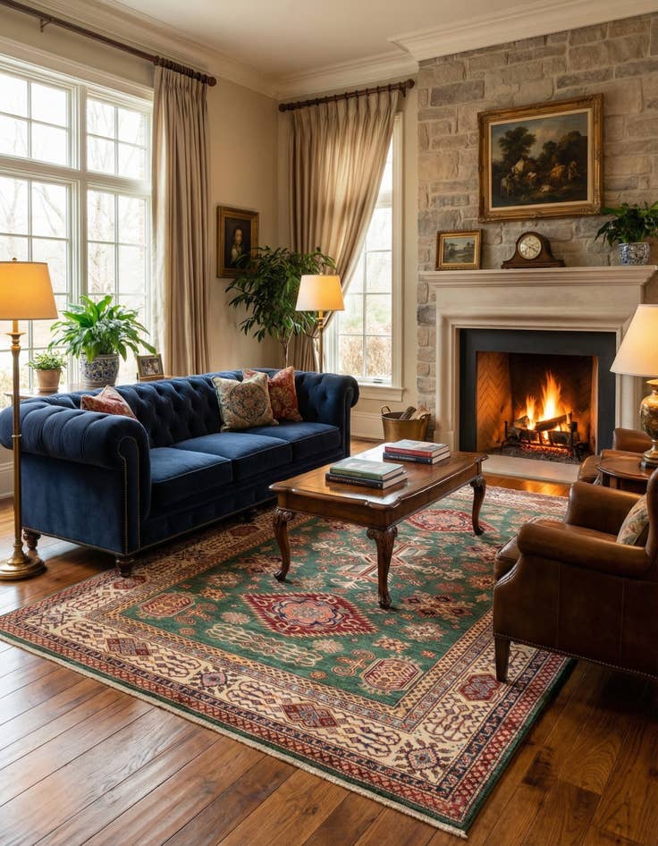 Detail image of 6' 8 x 9' 5  Hand Knotted Kazak Oriental Rug