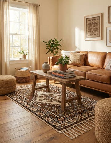 2' 9 x 4' 10 Hand Knotted Moroccan Wool Rug
