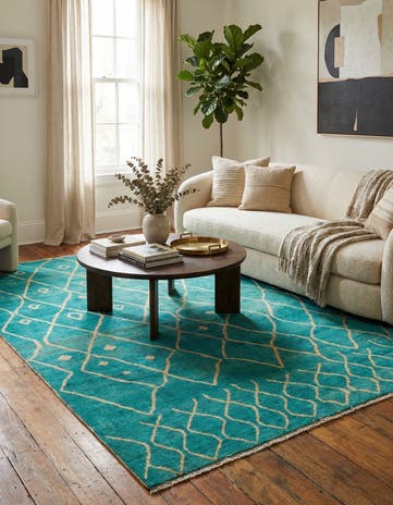 5' 8 x 8' Hand Knotted Darya Wool Rug