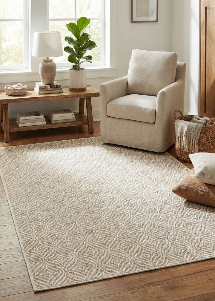 4' x 6' Easy-Clean Trellis Indoor / Outdoor Rug