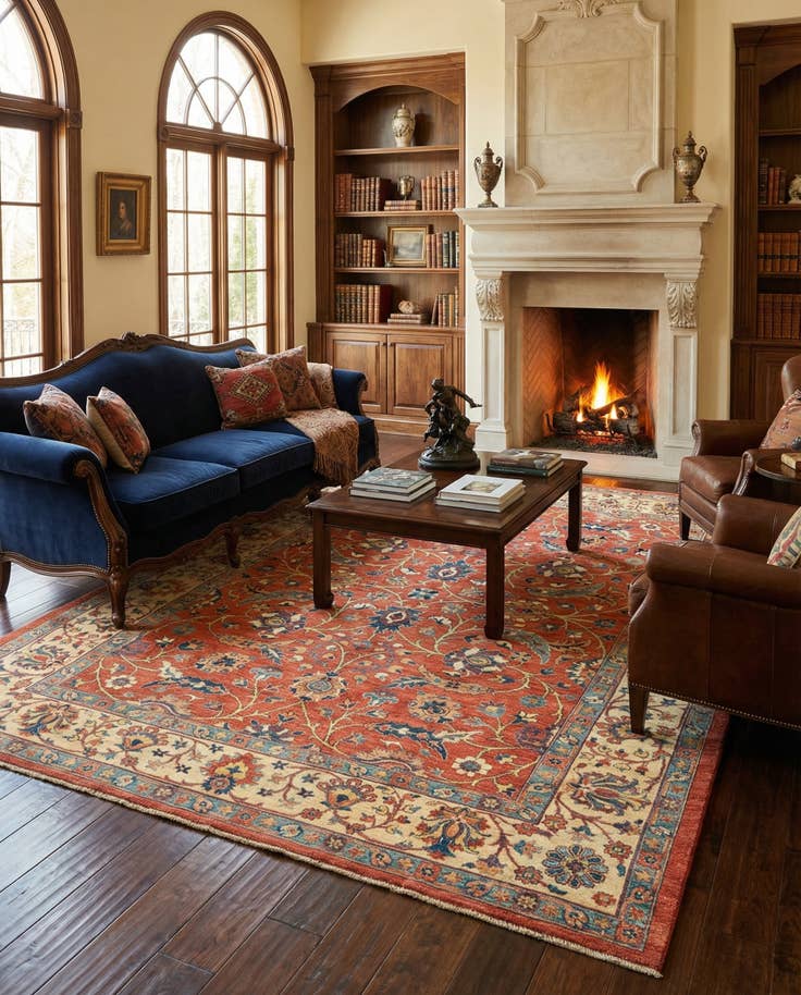 Detail image of 8' 2 x 10' 4 Serapi Wool Rug