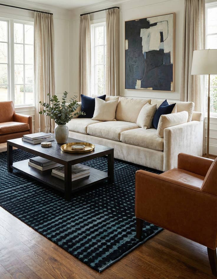 Detail image of 6' 6 x 10' 3  Hand Knotted Darya Wool Rug