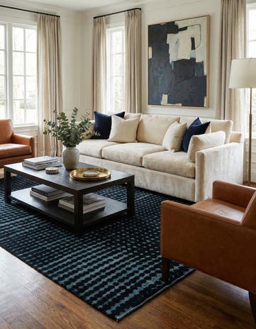 6' 6 x 10' 3 Hand Knotted Darya Wool Rug