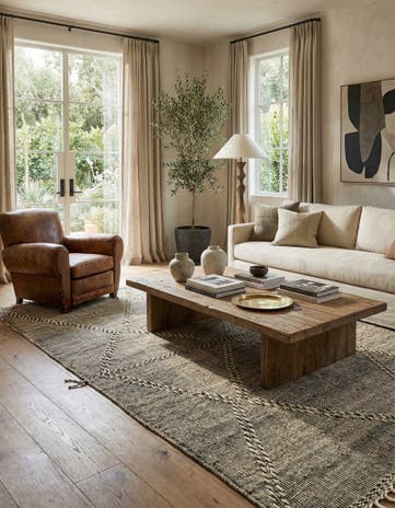 6' 2 x 10' 5 Hand Knotted Moroccan Wool Rug
