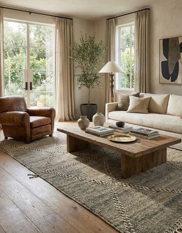 6' 2 x 10' 5 Hand Knotted Moroccan Wool Rug