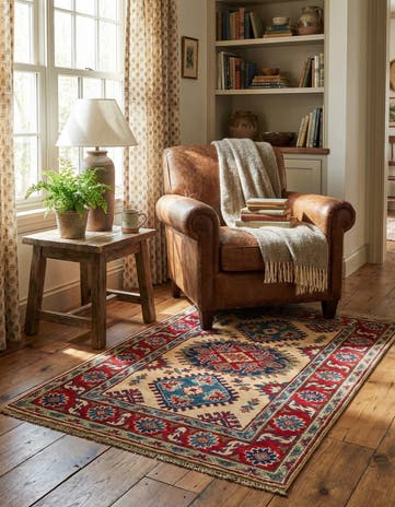2' 8 x 4' 1 Hand Knotted Kazak Rug