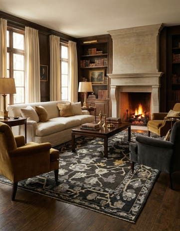 9' 2 x 12' 3 Hand Knotted Oushak Wool Rug