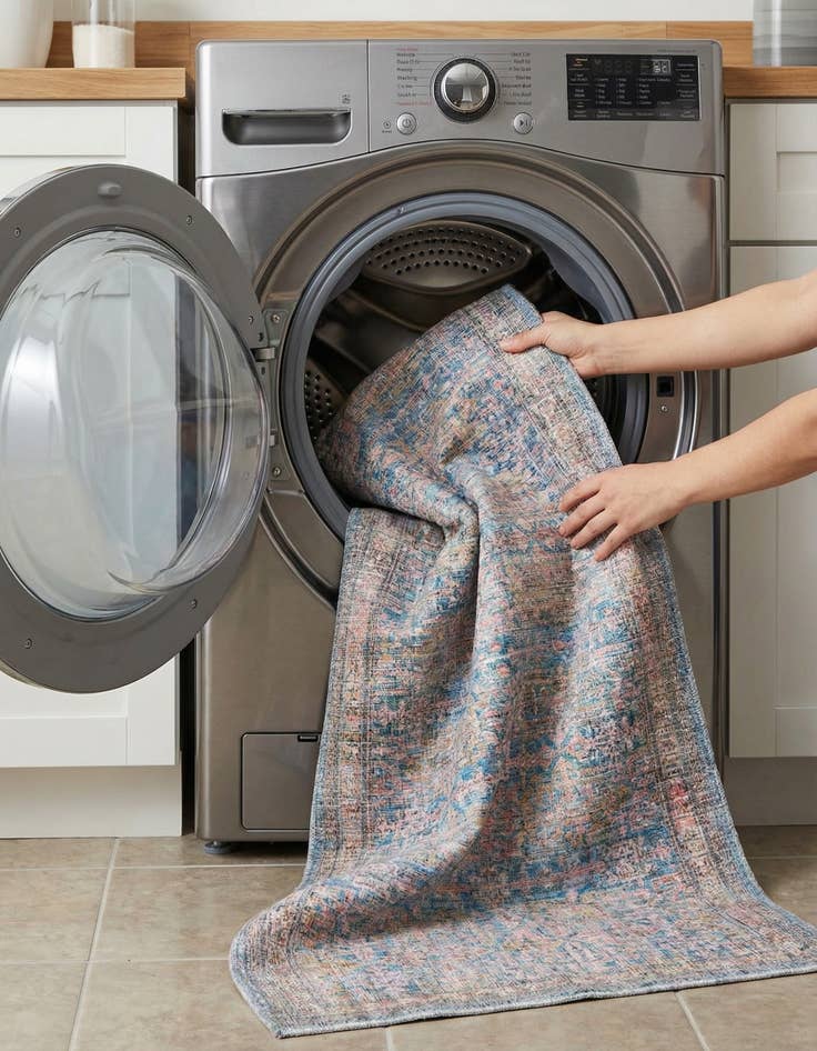 Detail image of 2' 7 x 14'  Washable Nostalgia Runner Rug