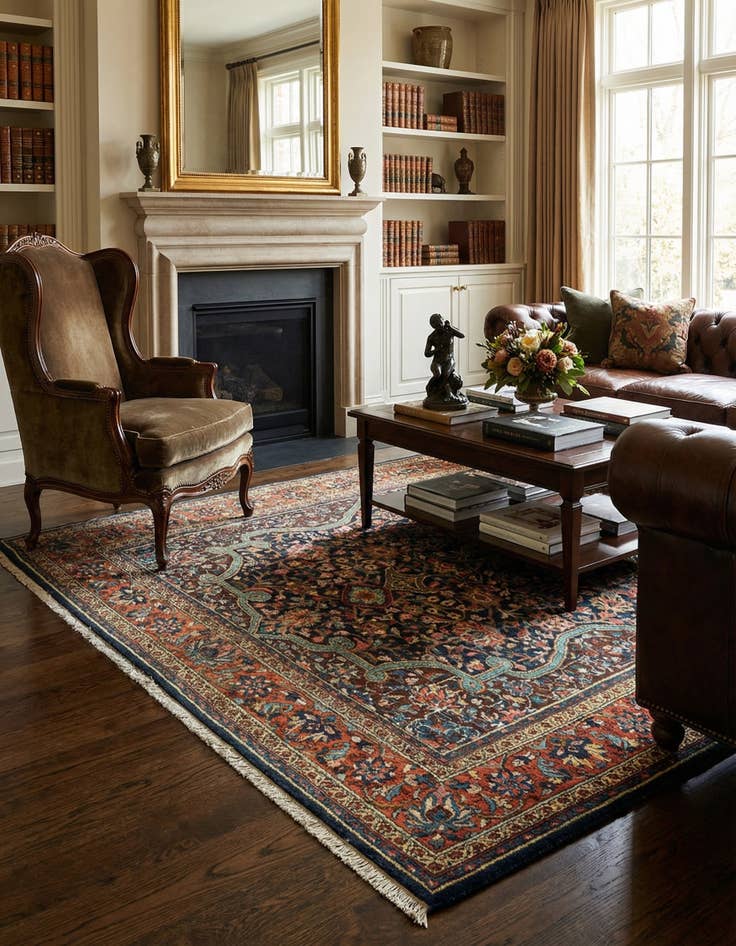 Detail image of 4' 7 x 6' 7 Ghiassabad Rug