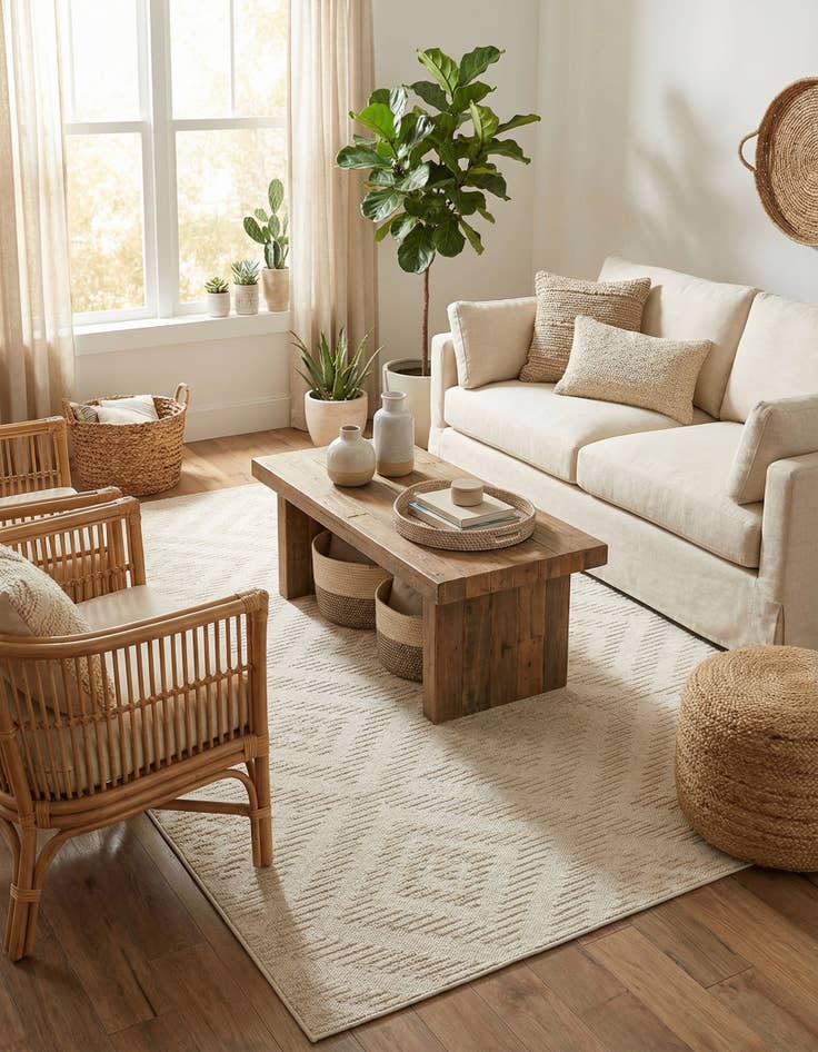 Detail image of 6' x 9'  Washable Sabrina Soto Indoor / Outdoor Rug