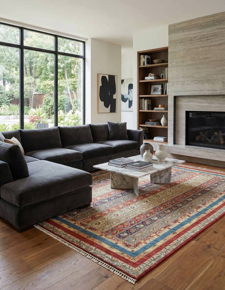 Detail image of 9' x 12' 2  Hand Knotted Ariana Ziegler Rug