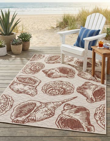 4' x 6' Easy-Clean Coastal Indoor / Outdoor Rug
