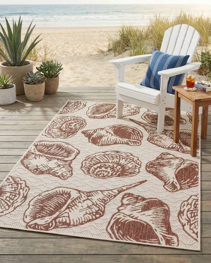 4' x 6' Easy-Clean Coastal Indoor / Outdoor Rug