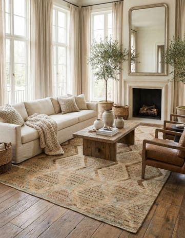 7' 9 x 10' Hand Knotted Darya Wool Rug
