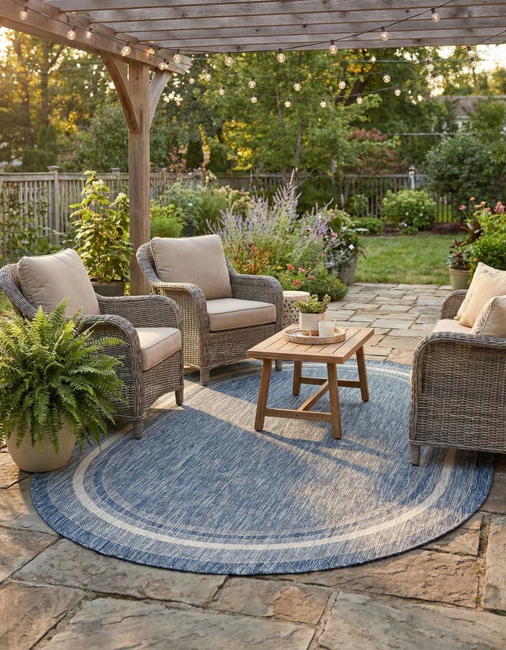 5' 3 x 8' Easy-Clean Border Indoor / Outdoor...