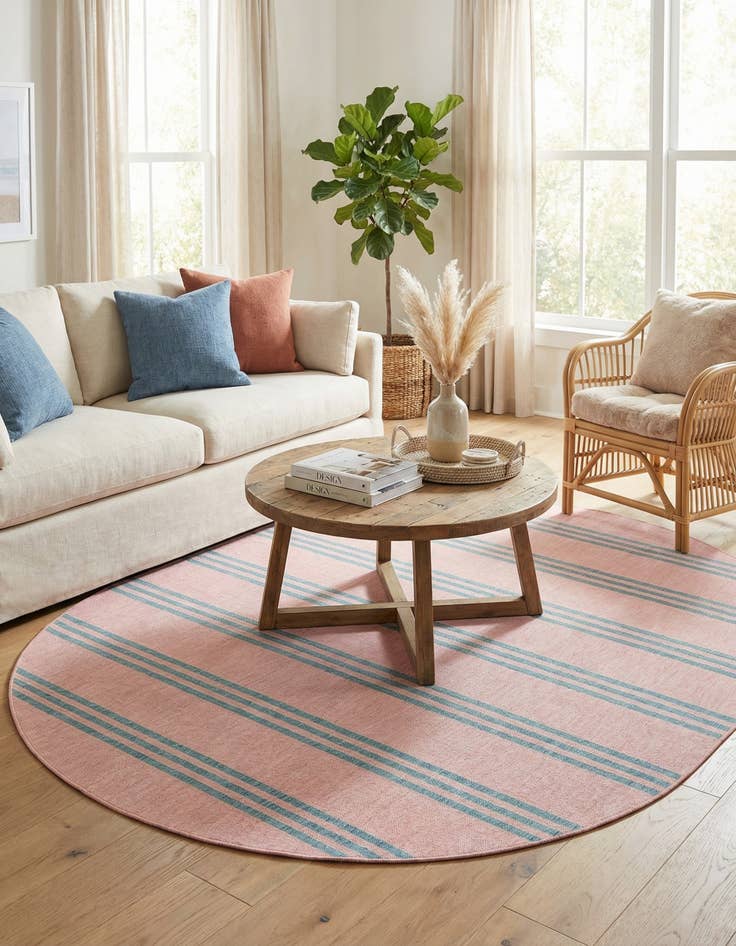 Detail image of 7' 10 x 10'  Washable Jill Zarin Anguilla Indoor / Outdoor Oval Rug