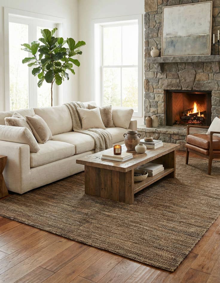 Detail image of 5' 5 x 7' 11 Juma Wool Rug