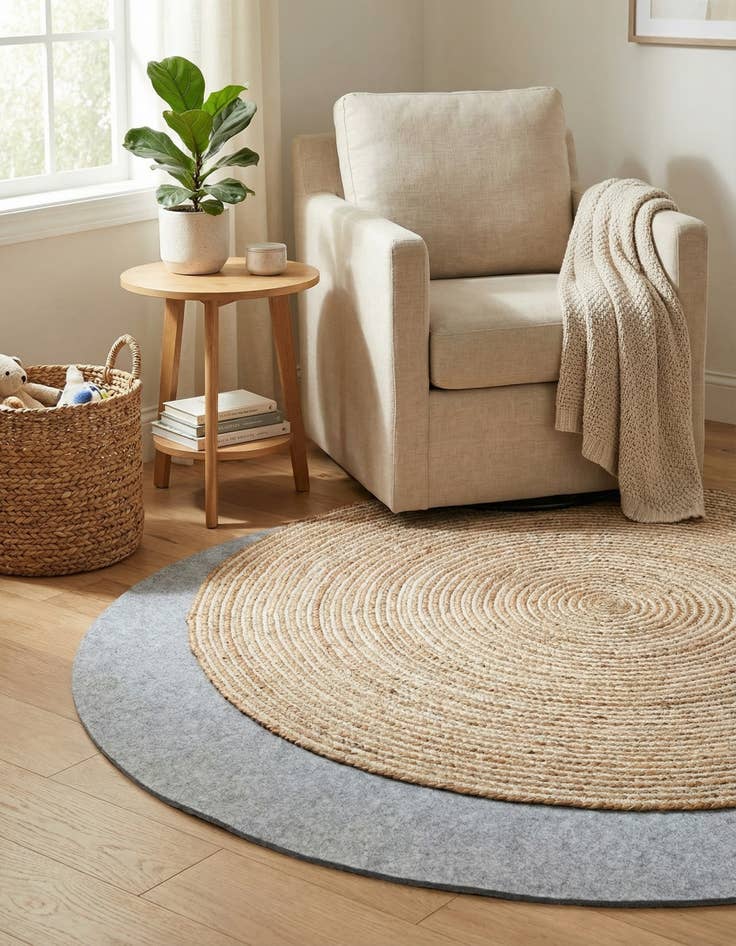 Detail image of 4' x 4' Round Everyday Performance Rug Pad