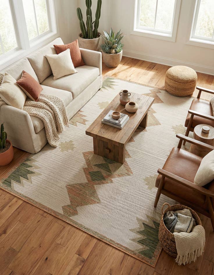 Detail image of 9' x 12'  Washable Baja Indoor / Outdoor Rug