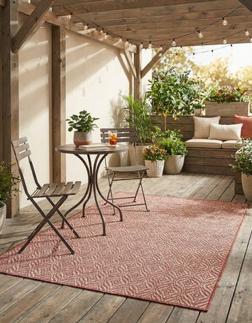 4' x 6' Easy-Clean Lattice Indoor / Outdoor Rug