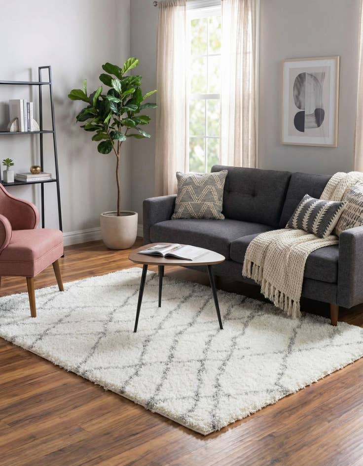 Detail image of  5' 3 x 5' 3 Soft Touch Shag Square Rug