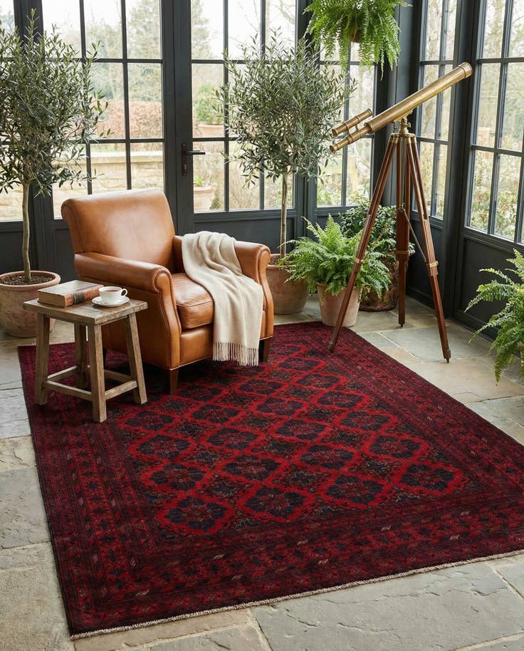 Detail image of 6' 9 x 9' 7 Hand Knotted Khal Mohammadi Wool Rug