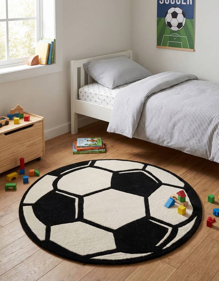 Detail image of 3' 1 x 3' 1 Playtime Kids Wool Freeform Rug