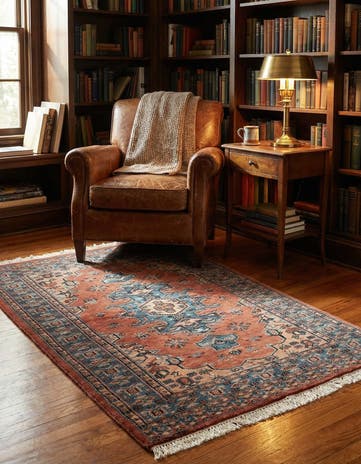 3' 3 x 4' 11 Hand Knotted Bokhara Wool Rug