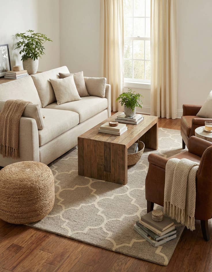 Detail image of 5' 1 x 8' Luna Wool Rug