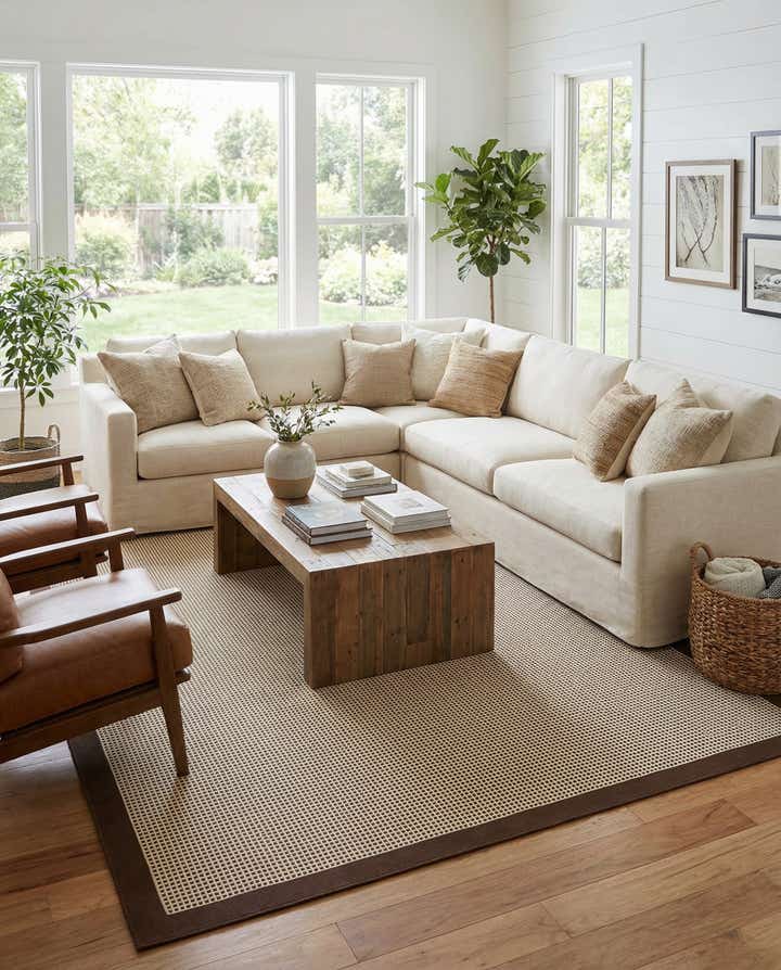 10' x 14' Easy-Clean Border Indoor / Outdoor Rug