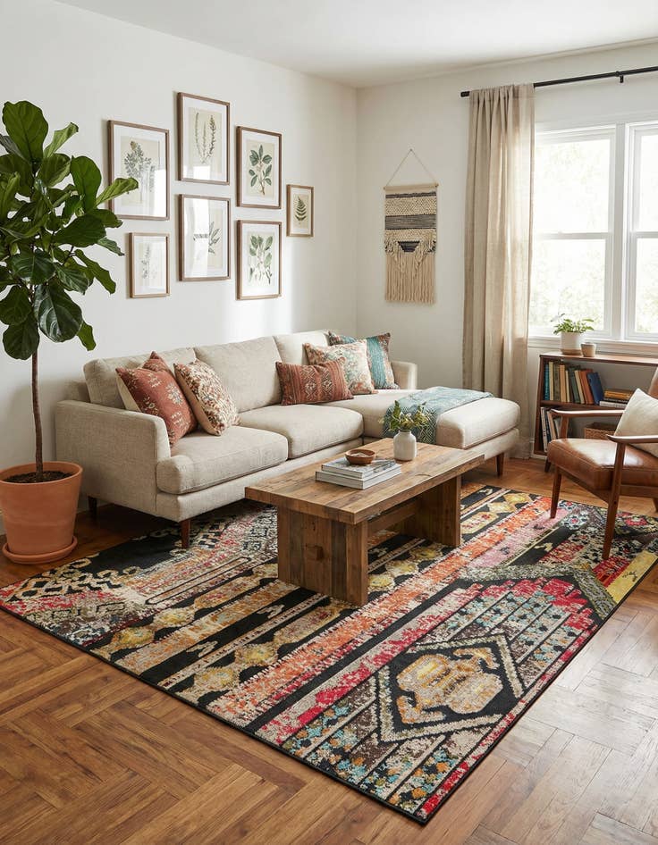 Detail image of 7' 10 x 10'  Washable Casablanca Indoor / Outdoor Rug