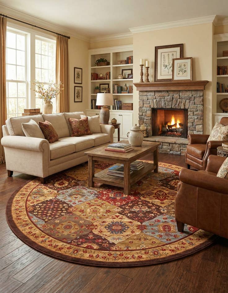 Detail image of 12' 2 x 12' 2 Kensington Round Rug