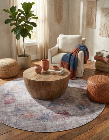 7' 10 x 7' 10 Washable Sisu Round Rug
