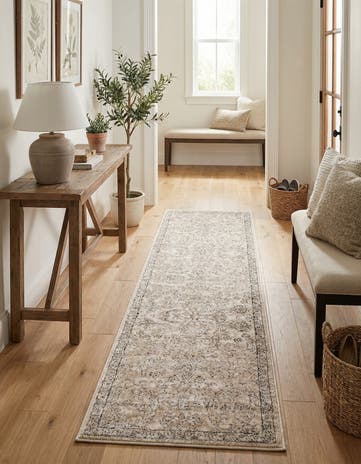 Ivory Oregon Runner Rug