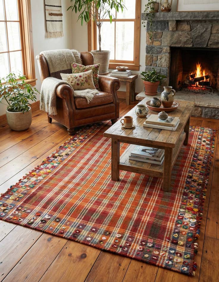 Detail image of 4' 2 x 6' 7 Jajim Rug