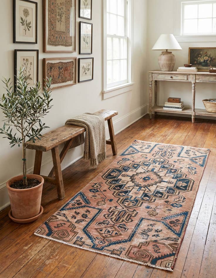 Detail image of 2' 10 x 5' 10  Hand Knotted Ultra Vintage Persian Wool Runner Rug