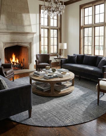 12' x 12' Hand Woven Jill Zarin English Manor Wool Round Rug