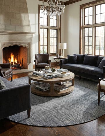 12' x 12' Hand Woven Jill Zarin English Manor Wool Round Rug