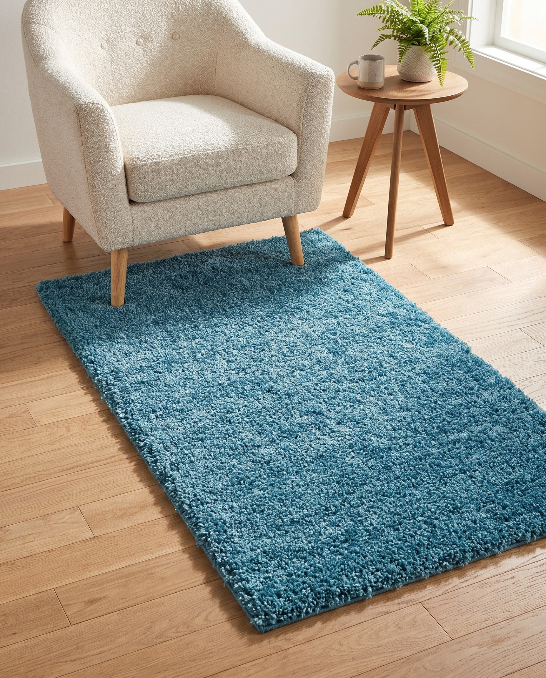 3' 3 x 5' 3 Soft Solid Shag Rug
