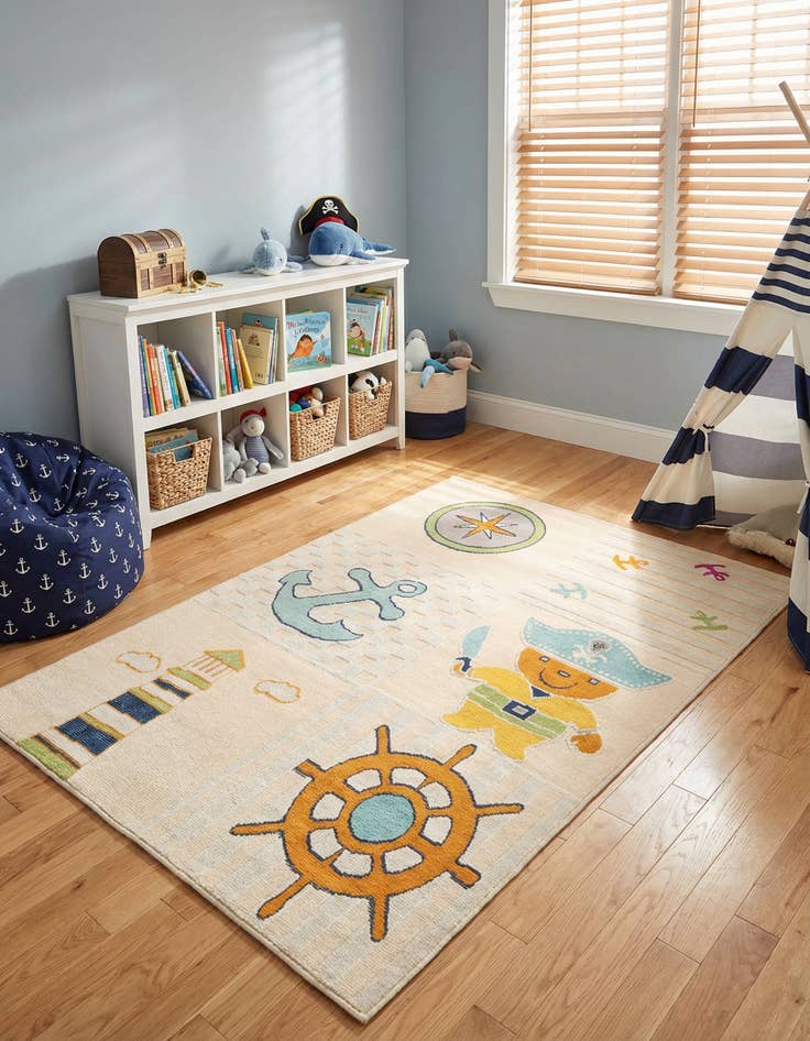 Detail image of 5' 3 x 7' 7  Washable  Indoor / Outdoor Rug