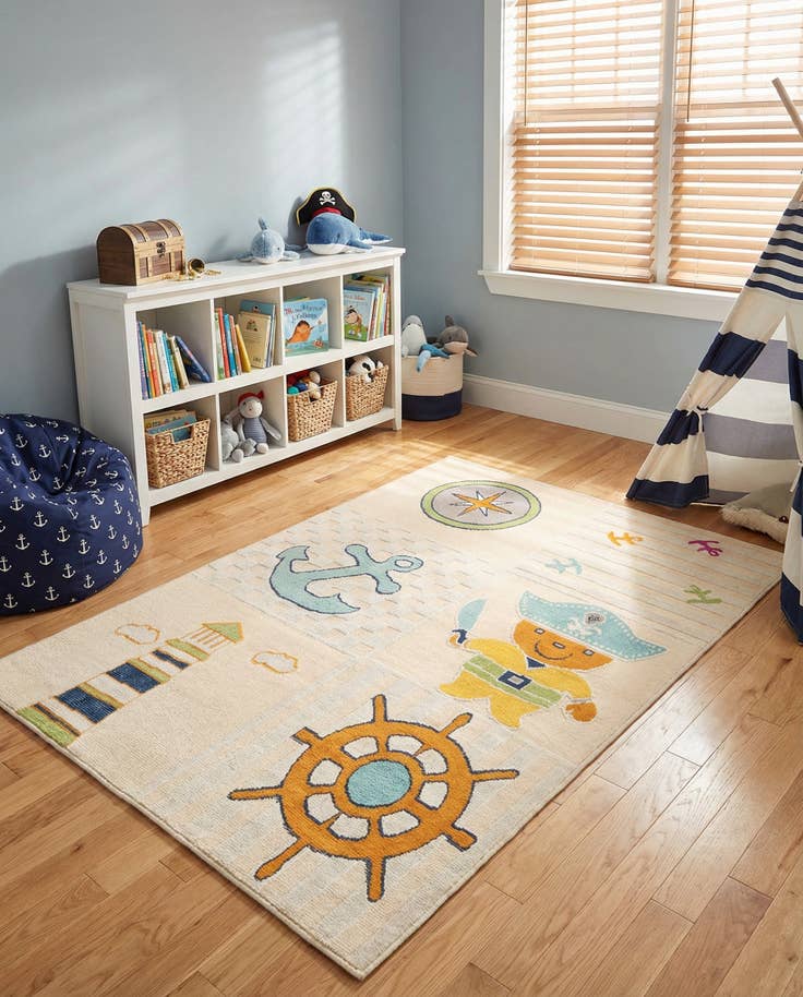 Detail image of 5' 3 x 7' 7 Easy-Clean Indoor / Outdoor Rug