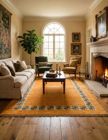 5' 9 x 8' Hand Knotted Peshawar Ziegler Rug
