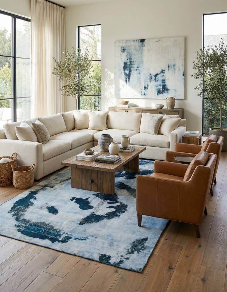 Detail image of  5' 7 x 9'  Hand Knotted Ultra Vintage Persian Wool Rug