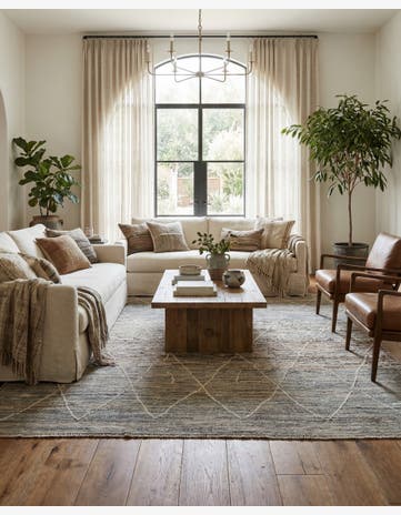 8' 4 x 9' 5 Hand Knotted Moroccan Wool Rug
