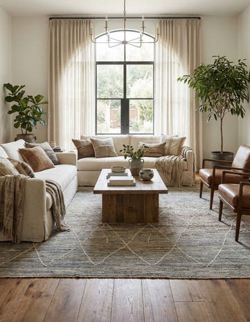 8' 4 x 9' 5 Hand Knotted Moroccan Wool Rug