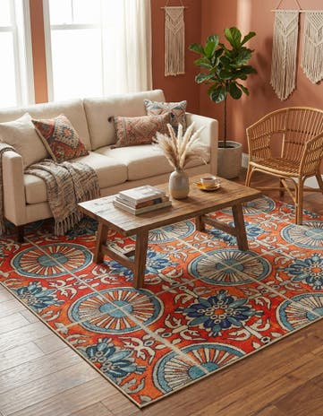 7' x 10' Washable Hyacinth Rug